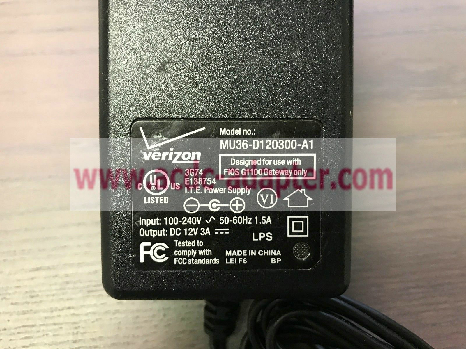 NEW Verizon Frontier FIOS G1100 12V 3A MU36-D120300-A1 Power Supply ac Adapter